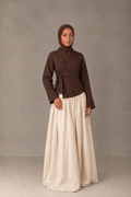 Ruched Maxi Skirt