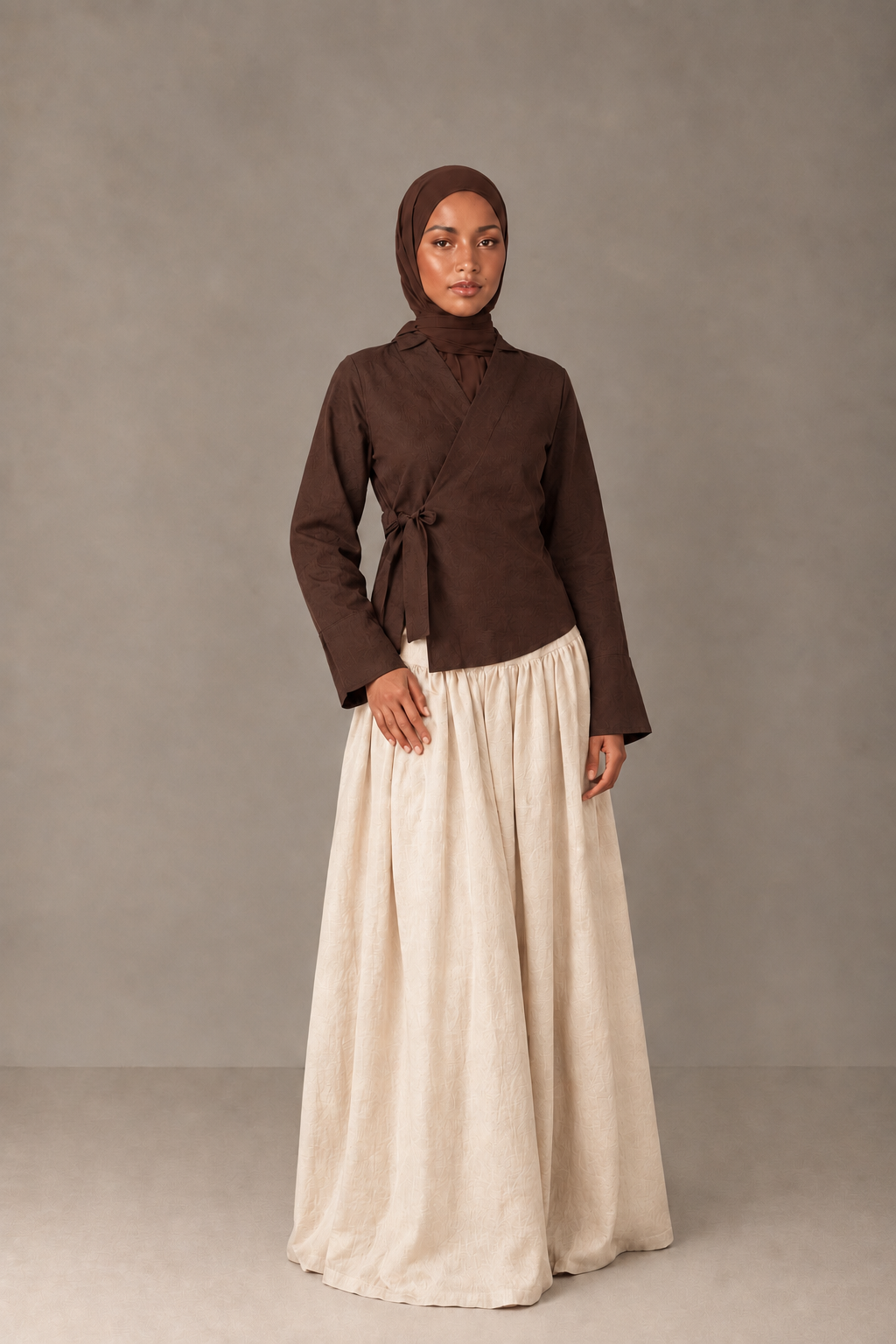 Ruched Maxi Skirt